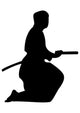 Meditating Samurai Ninja Wall Decal