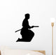 Meditating Samurai Ninja Wall Decal