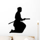 Meditating Samurai Ninja Wall Decal