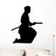 Meditating Samurai Ninja Wall Decal