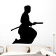 Meditating Samurai Ninja Wall Decal