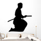Meditating Samurai Ninja Wall Decal