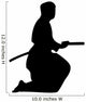 Meditating Samurai Ninja Wall Decal