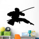 Action Ninja Silhouette Wall Decal