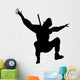 Falling Action Ninja Silhouette Wall Decal