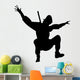 Falling Action Ninja Silhouette Wall Decal