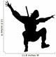 Falling Action Ninja Silhouette Wall Decal