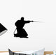 Stabbing Samurai Silhouette Wall Decal