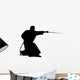 Stabbing Samurai Silhouette Wall Decal