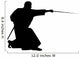 Stabbing Samurai Silhouette Wall Decal