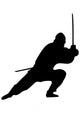 Ninja Silhouette Wall Decal