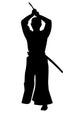 Martial Artist Silhouette Wall Decal