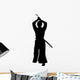 Martial Artist Silhouette Wall Decal