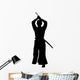Martial Artist Silhouette Wall Decal