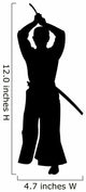 Martial Artist Silhouette Wall Decal