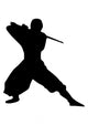 Martial Artist with Katana Wall Decal