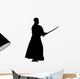 Samurai with Katana Silhouette Wall Decal