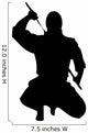 Samurai Silhouette Unsheathing Katana Wall Decal