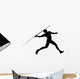 Javelin Thrower Silhouette Wall Decal