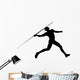 Javelin Thrower Silhouette Wall Decal