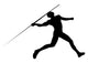 Javelin Thrower Silhouette Wall Decal