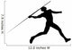 Javelin Thrower Silhouette Wall Decal