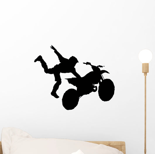 Stuntman Jumping Motocross Wall Decal