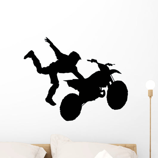 Stuntman Jumping Motocross Wall Decal