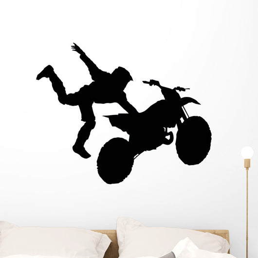 Stuntman Jumping Motocross Wall Decal