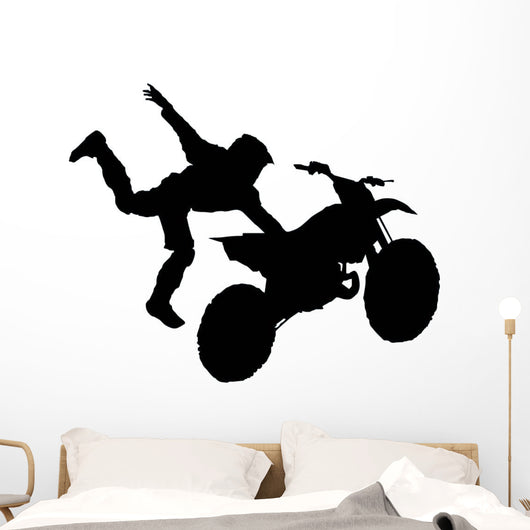 Stuntman Jumping Motocross Wall Decal