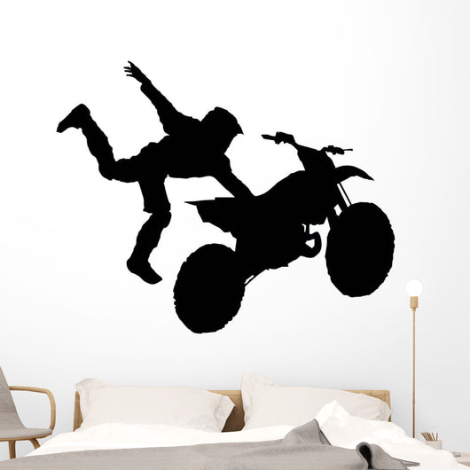 Stuntman Jumping Motocross Wall Decal