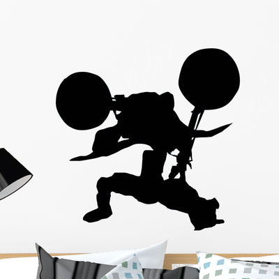 Motocross Wall Decal shown on a wall