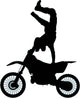 Stuntman Jumping Handstand Motocross Wall Decal