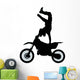 Stuntman Jumping Handstand Motocross Wall Decal