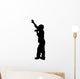 Boy Singing Microphone Silhouette Wall Decal