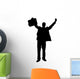 Businessman Standing Holding Briefcase Wall Decal