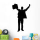 Businessman Standing Holding Briefcase Wall Decal