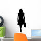 Businesswoman Standing Holding Briefcase Wall Decal