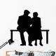 Elderly Couple Park Bench Wall Decal