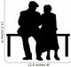 Elderly Couple Park Bench Wall Decal