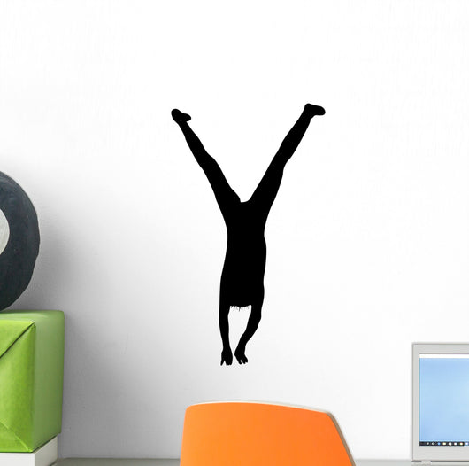 Man 2 Hand Stand Wall Decal