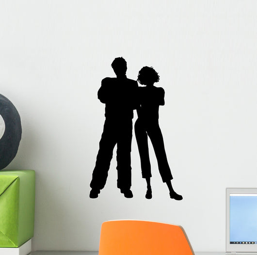 Man and Woman Standing Wall Decal