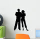 Man and Woman Standing Wall Decal