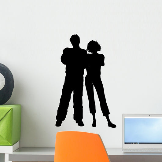 Man and Woman Standing Wall Decal