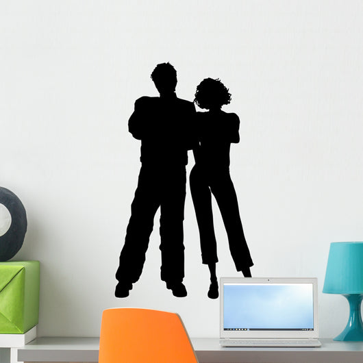 Man and Woman Standing Wall Decal