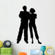 Man and Woman Standing Wall Decal