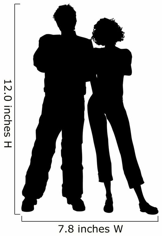 Man and Woman Standing Wall Decal