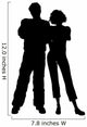 Man and Woman Standing Wall Decal