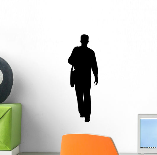 Man Carrying Bag Shoulder Wall Decal