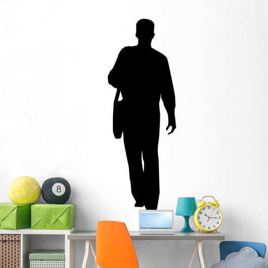 Man Carrying Bag Shoulder Wall Decal